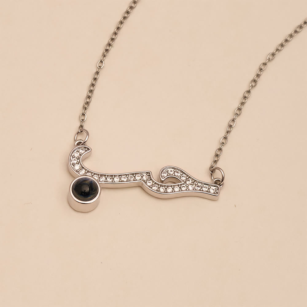 FREE Today: Inlaid Zircon "Hubb - Love" Arabic Calligraphy Projection Pendant - image 6