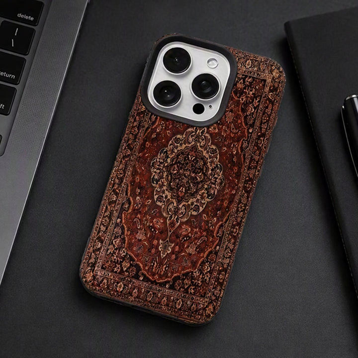 HilalHaven Antique Tapestry Vintage Pattern Shockproof TPU iPhone Case - image 6