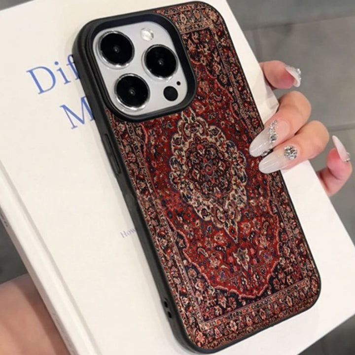 HilalHaven Antique Tapestry Vintage Pattern Shockproof TPU iPhone Case - image 0