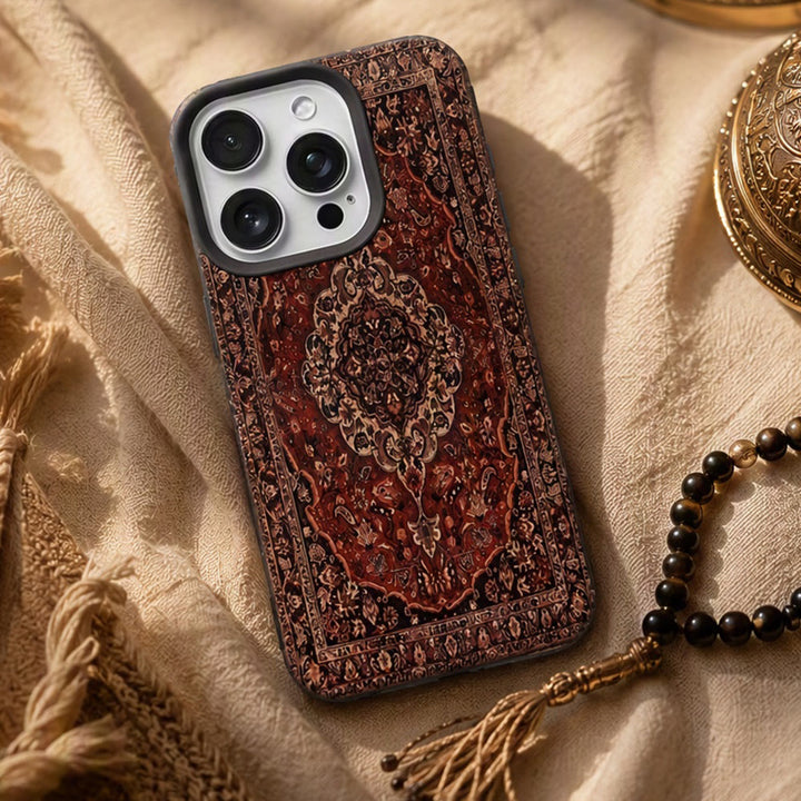 HilalHaven Antique Tapestry Vintage Pattern Shockproof TPU iPhone Case - image 7