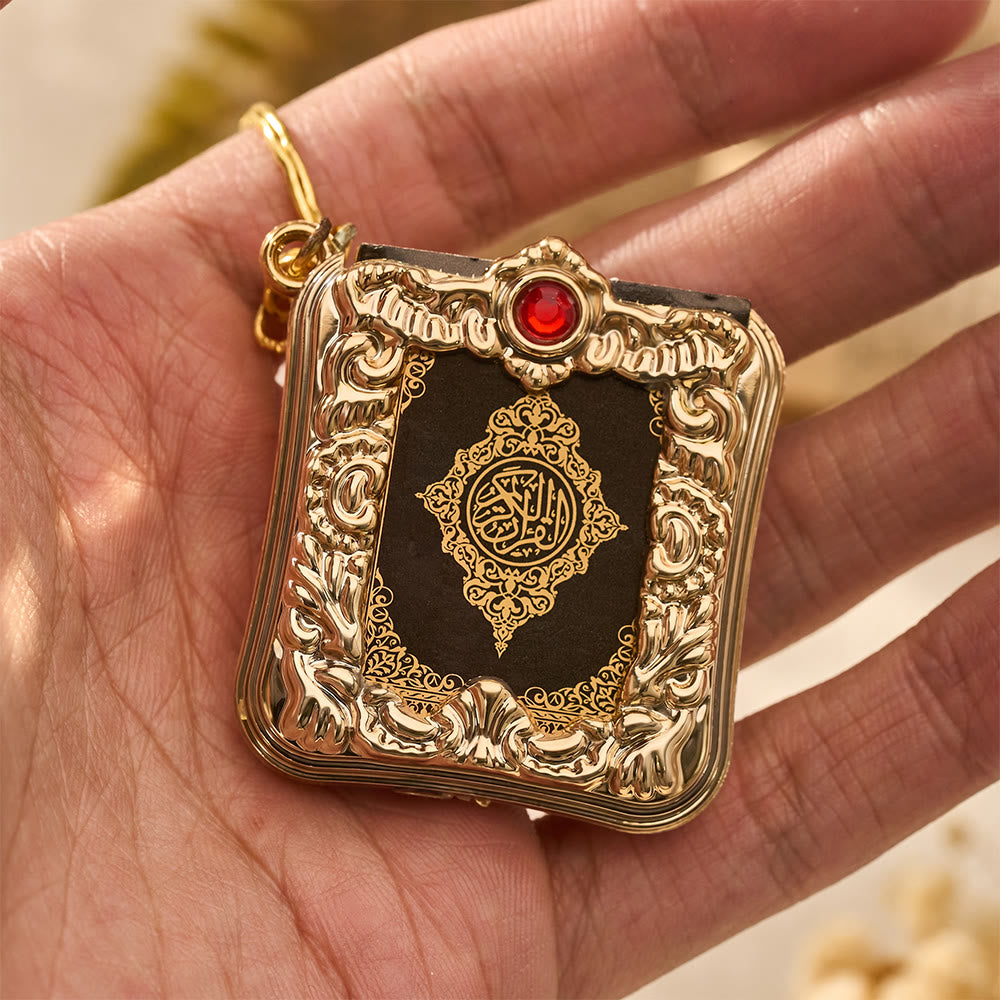 HilalHaven Ornate Tome Decorative Mini Quran Keychain - image 2