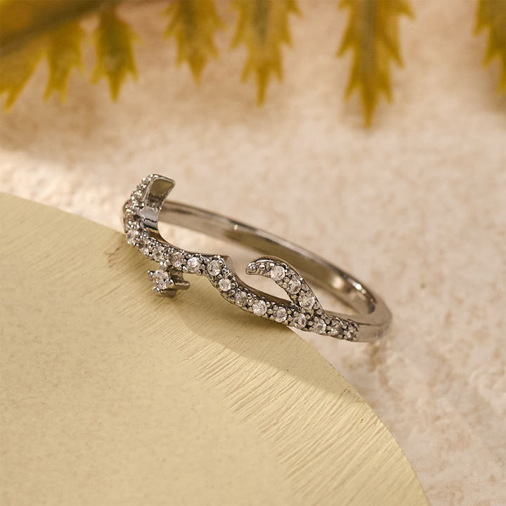 HilalHaven Luminous Cursive Twisted Letter Ring - image 4