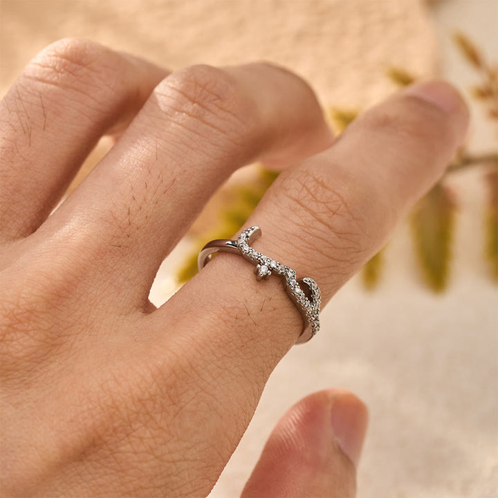 HilalHaven Luminous Cursive Twisted Letter Ring - image 6