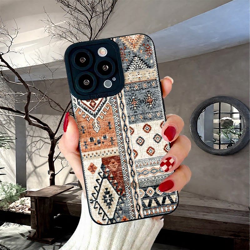 HilalHaven Arabian Kilim Matte Painted Silicone All-inclusive Anti-drop Phone Cover - image 1