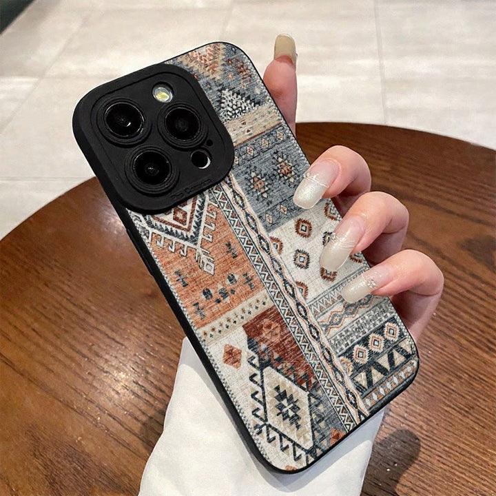 HilalHaven Arabian Kilim Matte Painted Silicone All-inclusive Anti-drop Phone Cover - iPhone 17 Pro Max - Black - image 2