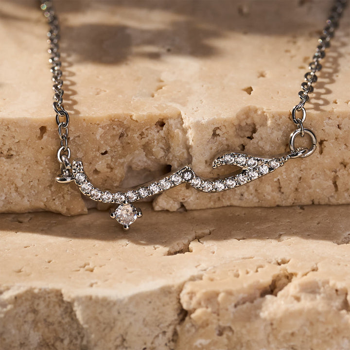 HilalHaven "Hubb - Love" Cursive Glow Inlaid Zircon Copper Bracelet - image 5