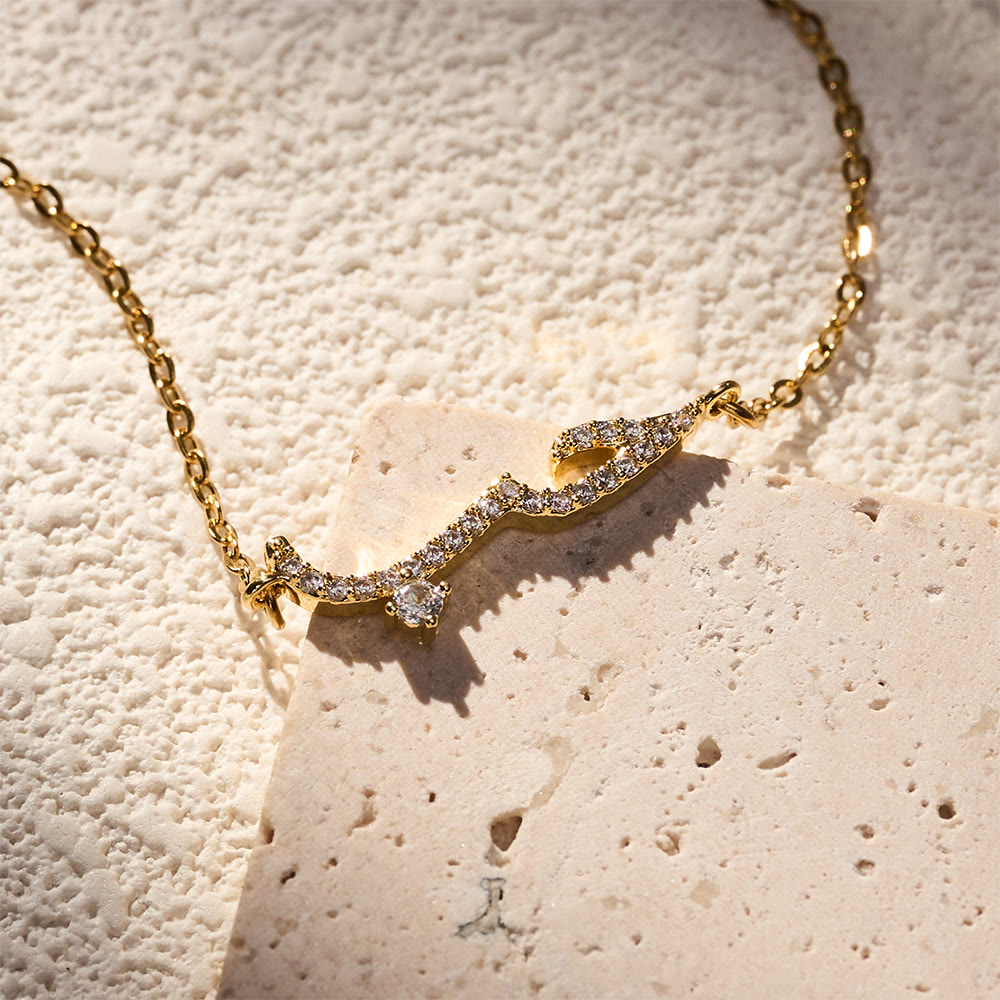 HilalHaven "Hubb - Love" Cursive Glow Inlaid Zircon Copper Bracelet - image 4