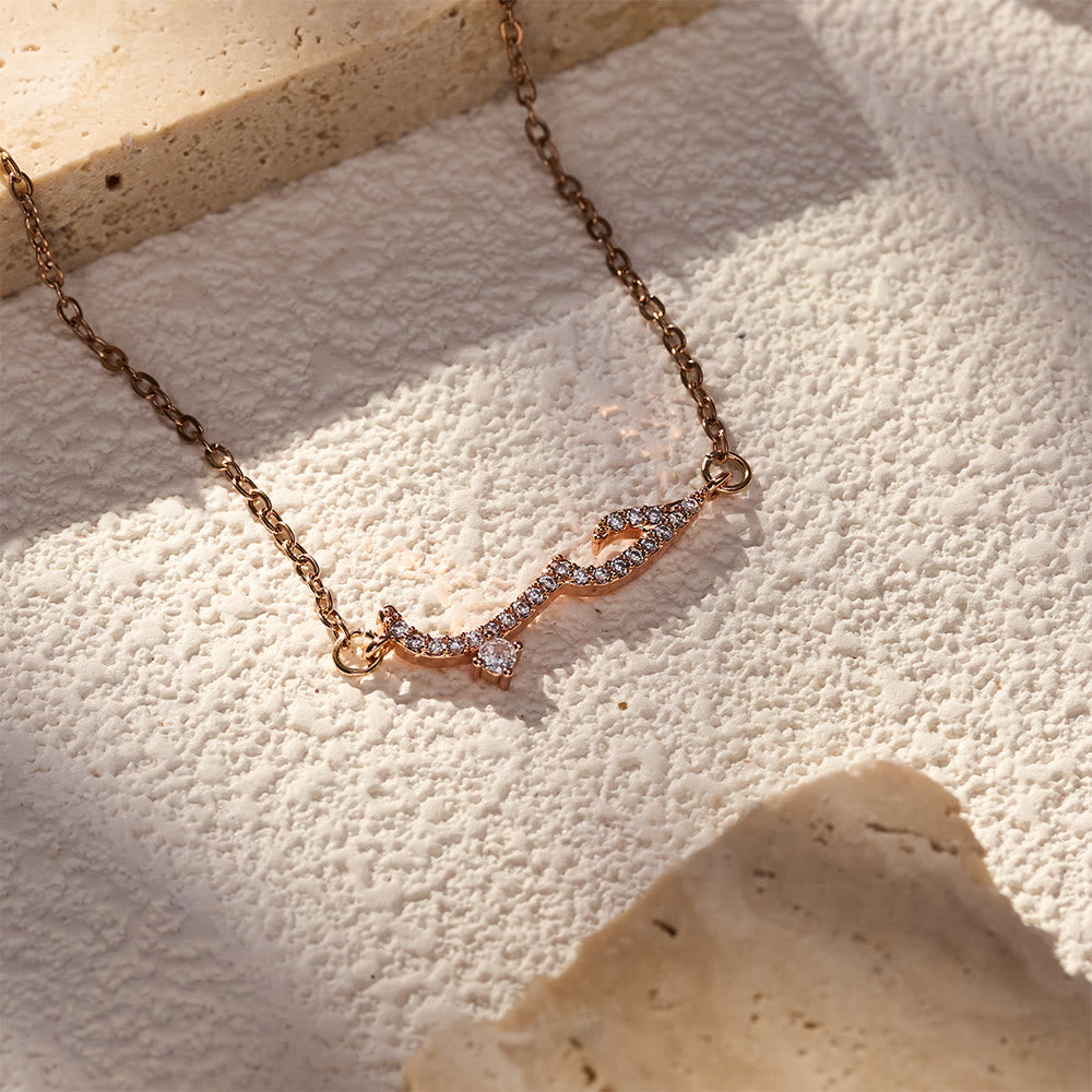 HilalHaven "Hubb - Love" Cursive Glow Inlaid Zircon Copper Bracelet - Rose Golden - image 11