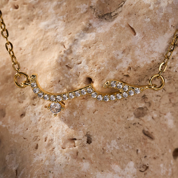 HilalHaven "Hubb - Love" Cursive Glow Inlaid Zircon Copper Bracelet - image 2