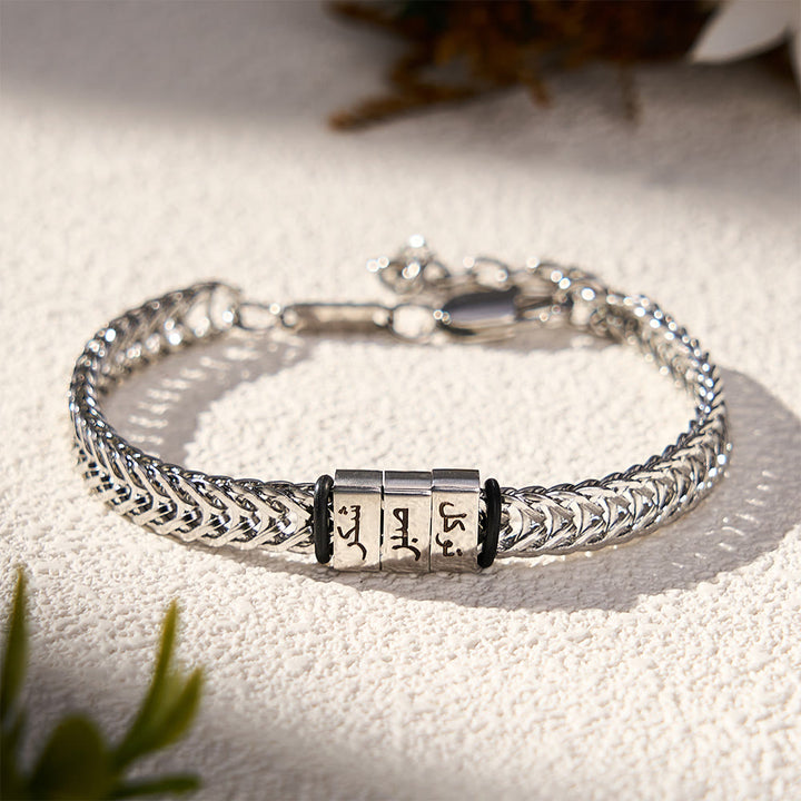 ：HilalHaven "Patience, Gratitude, Trust" Knotten Verse Unisex Stainless Steel Bracelet - image 6