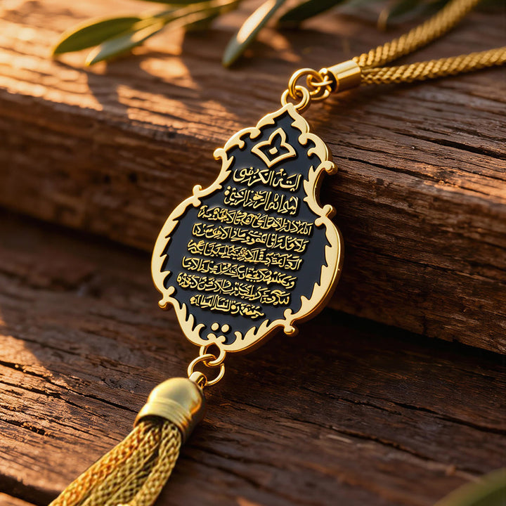 HilalHaven Wander Safeguard Pendant Arch Silhouette Dua for Travel Car Pendant - Black - image 4
