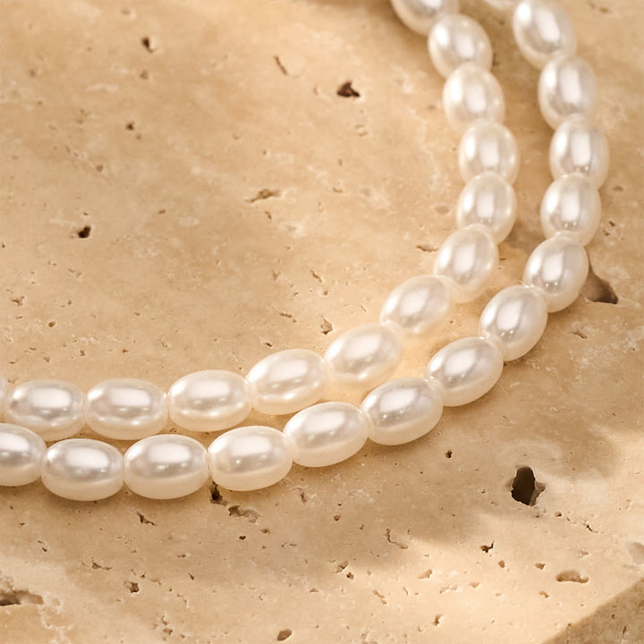 HilalHaven "Hope" Lumina Pearl Script Electroplated Stainless Steel Unisex Necklace - image 5