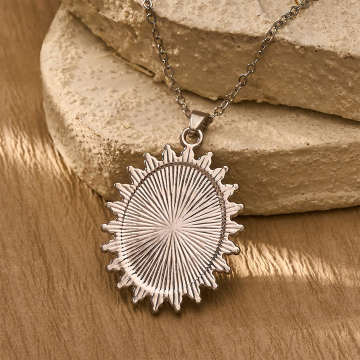 HilalHaven Allah Sunburst Script Medallion Alloy Unisex Cross Chain Necklace - image 9