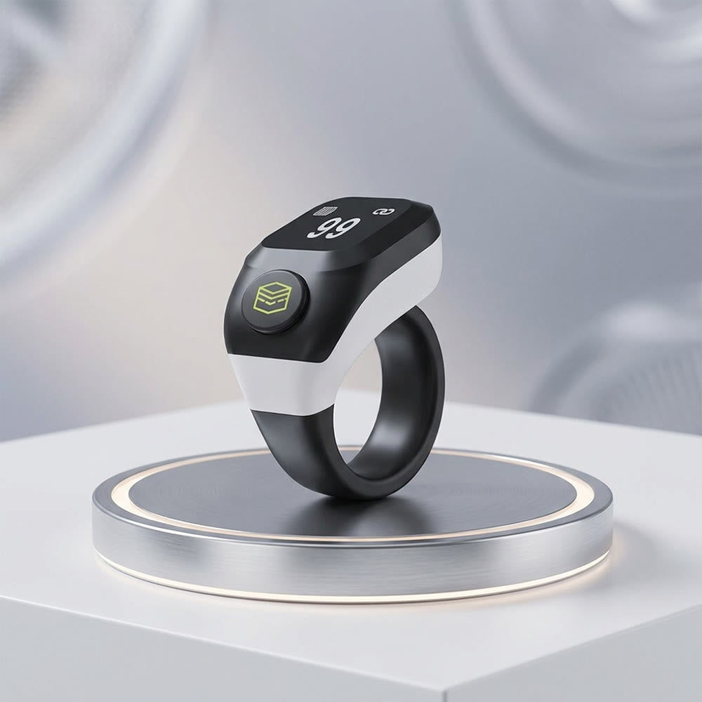 HilalHaven Serene Remembrance The Kaaba Smart Zikr Counting Digital Tasbih Ring - image 5
