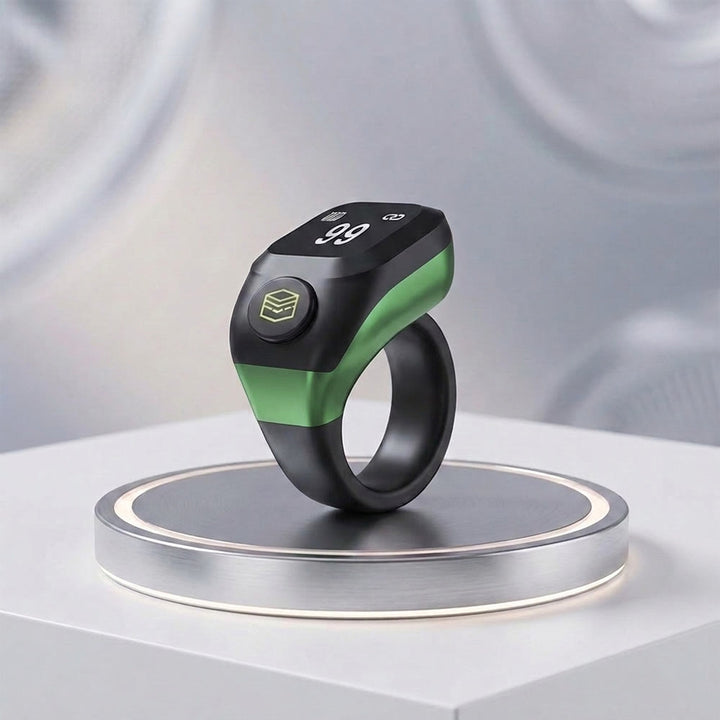 HilalHaven Serene Remembrance The Kaaba Smart Zikr Counting Digital Tasbih Ring - image 1