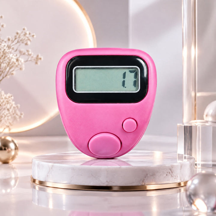 HilalHaven Soft Whisper Portable Digital Zikr Digital Tasbih Ring - Pink - image 12
