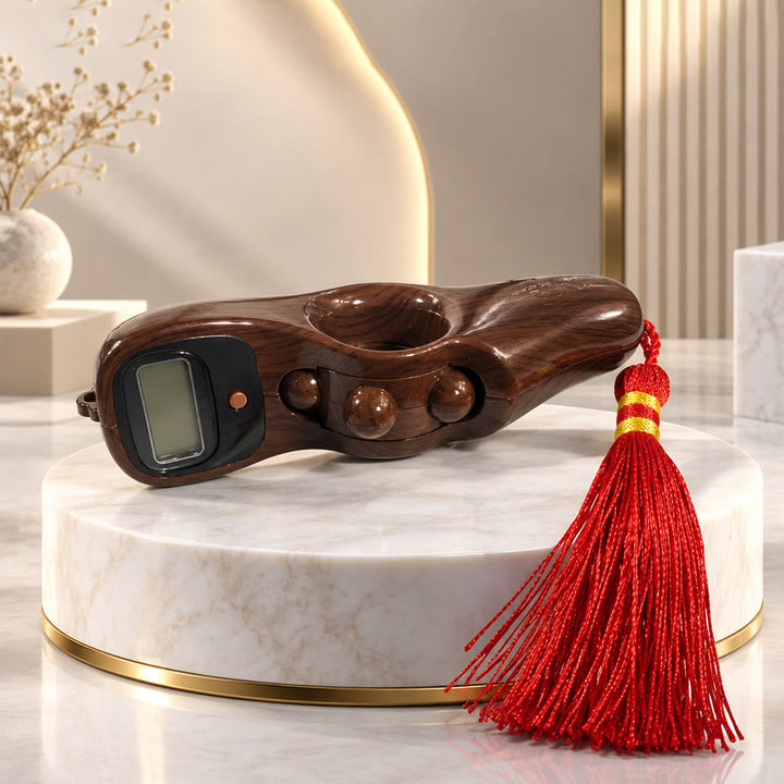 HilalHaven Hushed Devotion  Didital Tasbih - Dark Brown Wood Grain - image 6