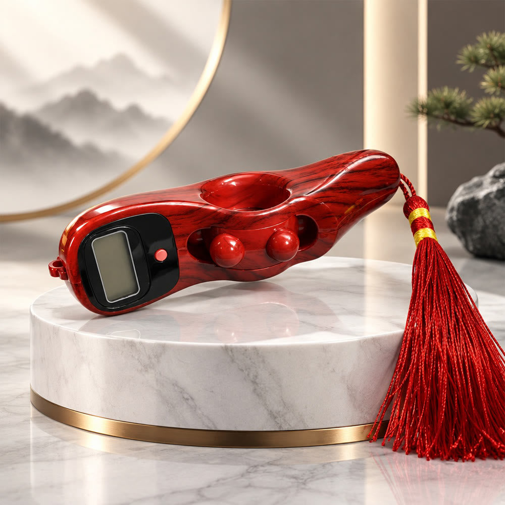 HilalHaven Hushed Devotion  Didital Tasbih - Red Sandalwood Grain - image 8