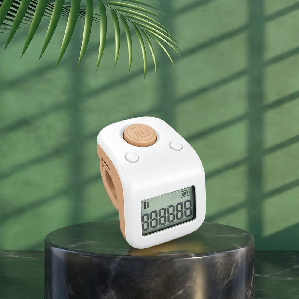 HilalHaven Cube Serene Portable Cube Digital Tasbih Counter - White - image 8