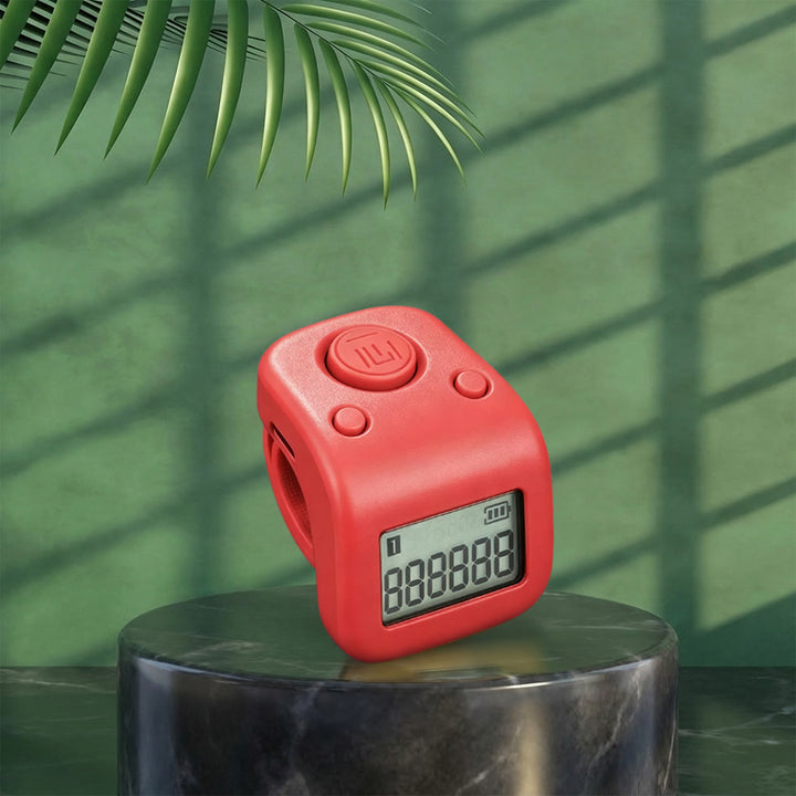 HilalHaven Cube Serene Portable Cube Digital Tasbih Counter - Red - image 11