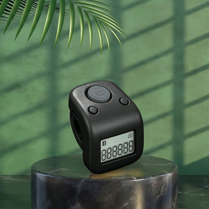 HilalHaven Cube Serene Portable Cube Digital Tasbih Counter - Black - image 12