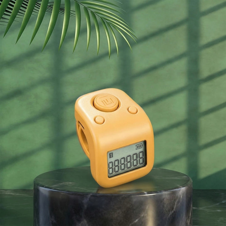 HilalHaven Cube Serene Portable Cube Digital Tasbih Counter - Yellow - image 9