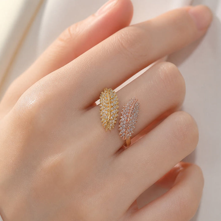 HilalHaven Harvest Whisper Crystal Wheat Frond Adjustable Ring - image 10