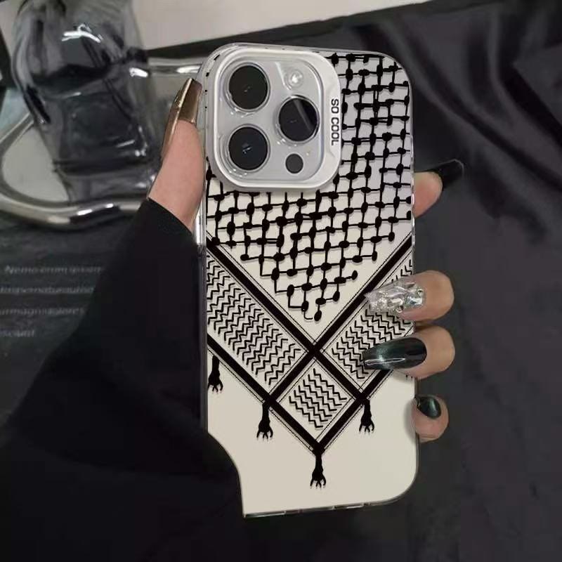 HilalHaven Woven Legacy Keffiyeh Inspired Matte TPU Case - White - iPhone 17 Pro Max - image 0