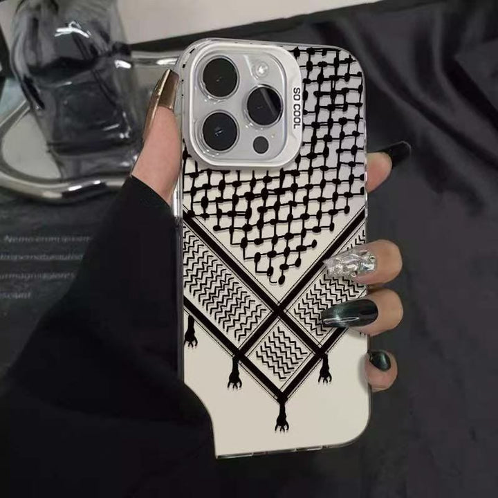 HilalHaven Woven Legacy Keffiyeh Inspired Matte TPU Case - White - iPhone 17 Pro Max - image 0