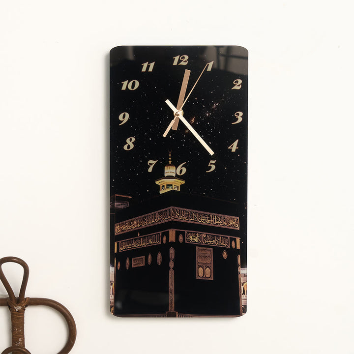 HilalHaven Sacred Night View Acrylic Wall Clock — Rectangle Silent Sweep Movement Islamic Home Time Decor - image 6