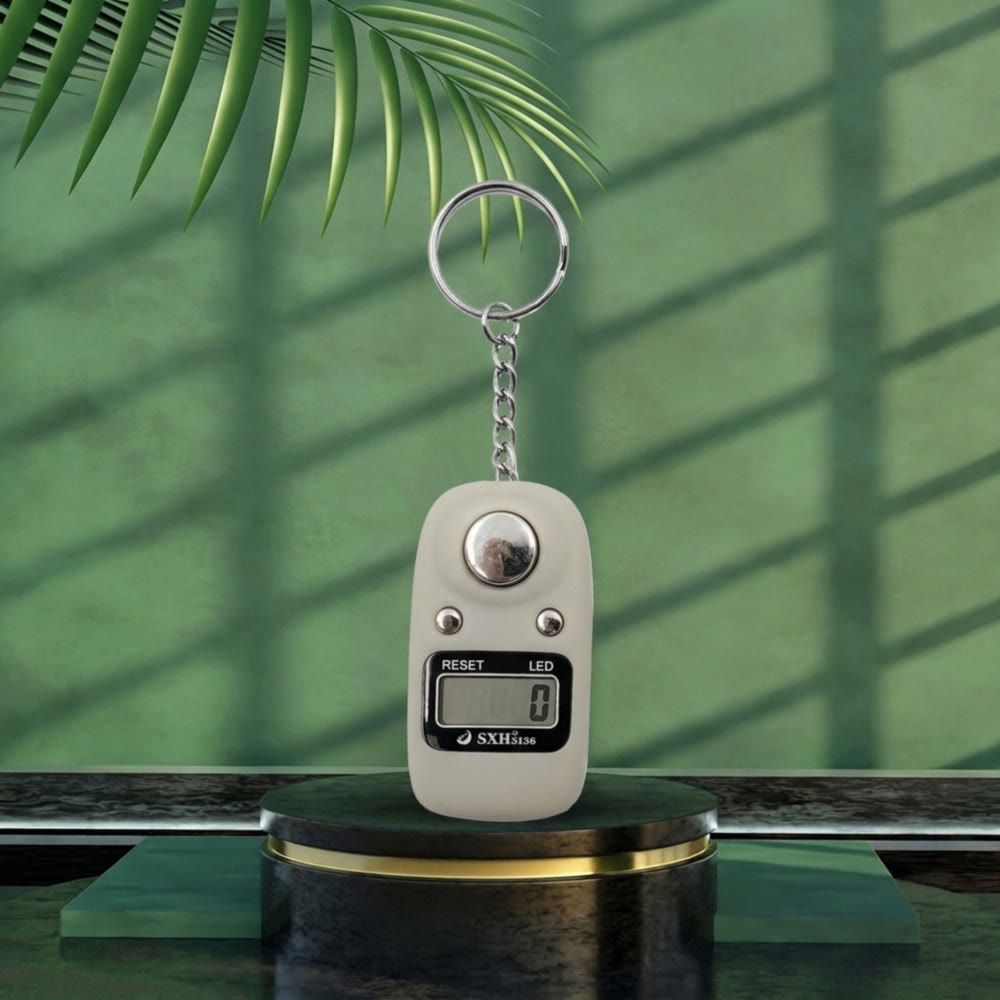 HilalHaven Soft Hue Keychain Digital Tasbih - Off‑white - image 4