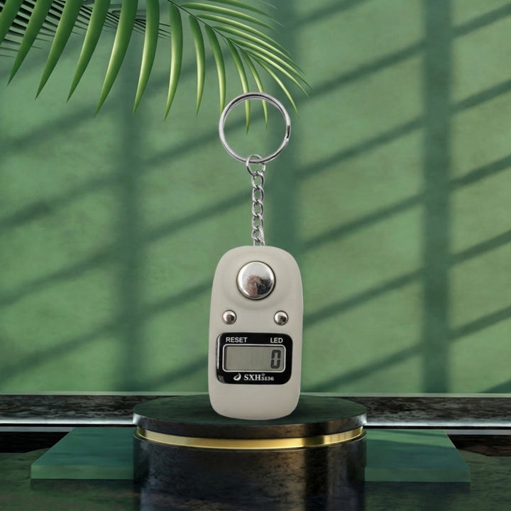 HilalHaven Soft Hue Keychain Digital Tasbih - Off‑white - image 4