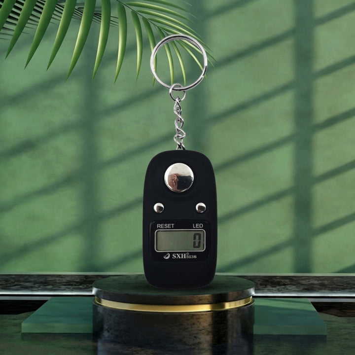 HilalHaven Soft Hue Keychain Digital Tasbih - Black - image 14