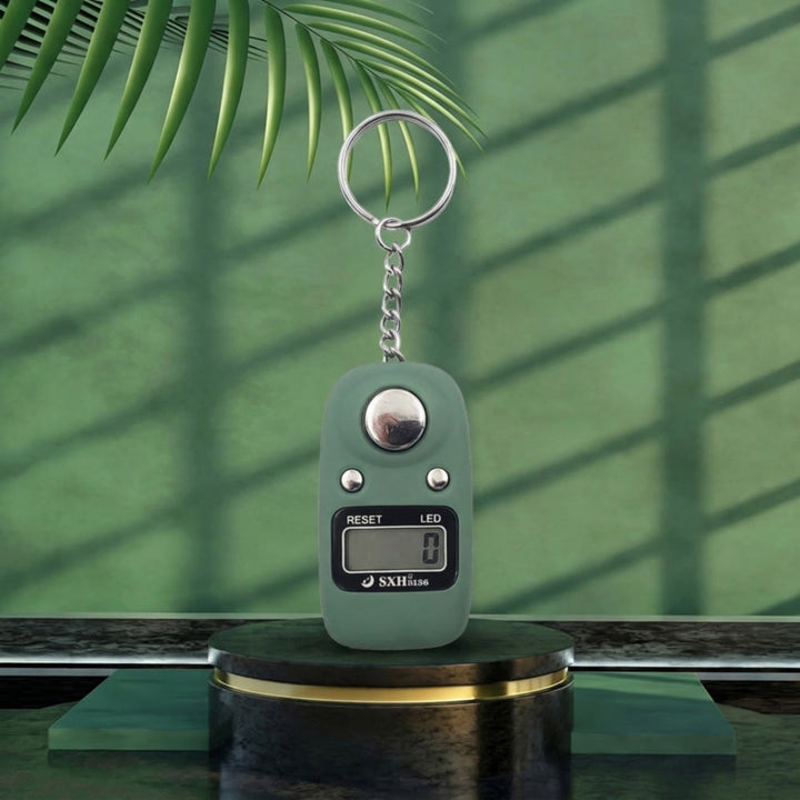 HilalHaven Soft Hue Keychain Digital Tasbih - Sage Green - image 9