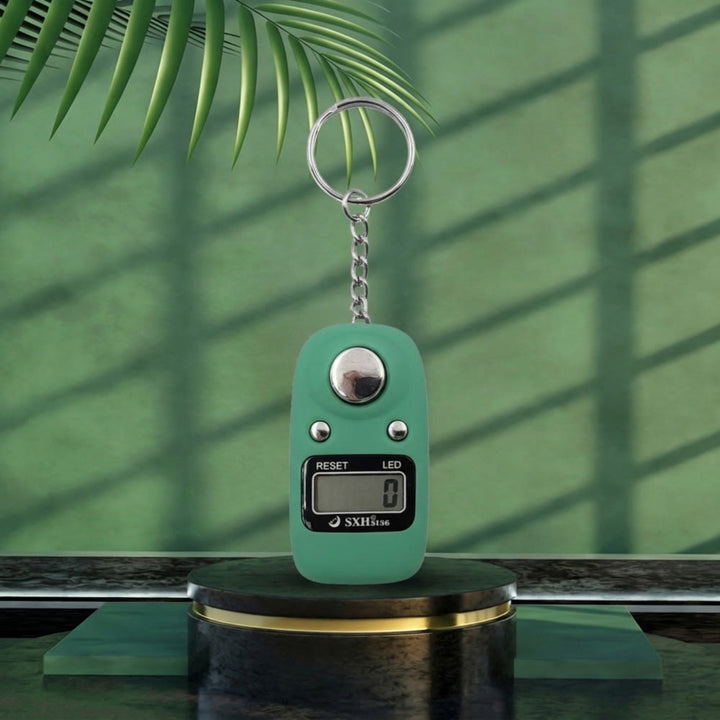 HilalHaven Soft Hue Keychain Digital Tasbih - Grass Green - image 11