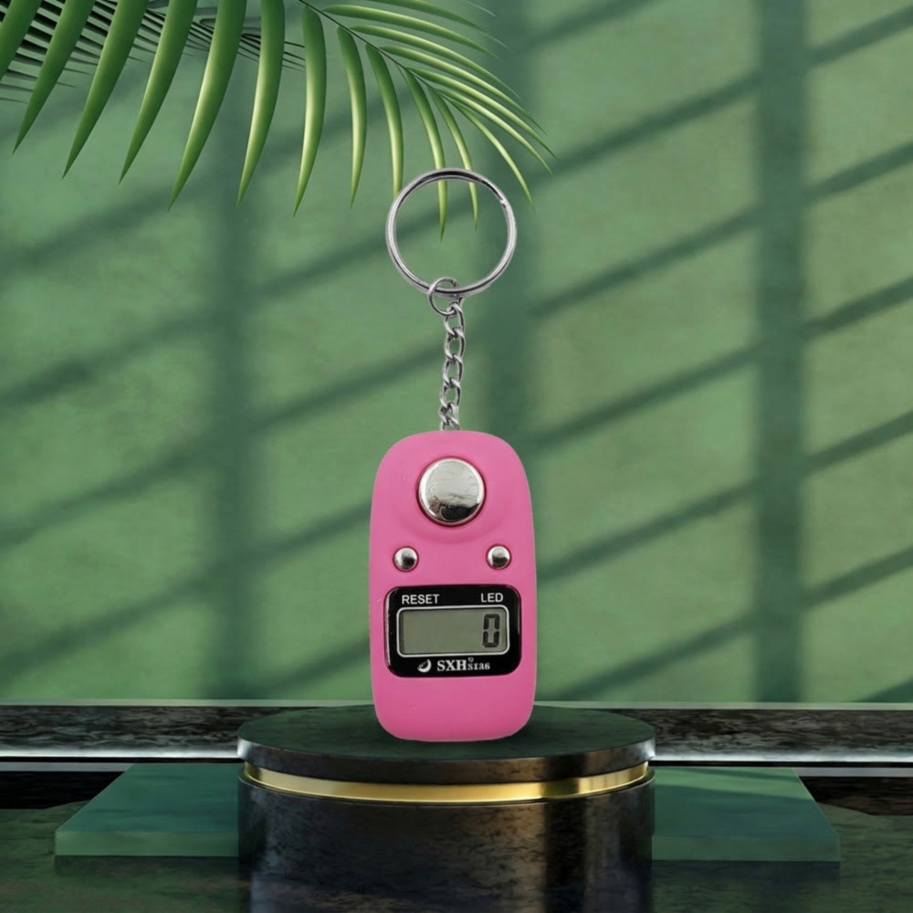 HilalHaven Soft Hue Keychain Digital Tasbih - Pink - image 6