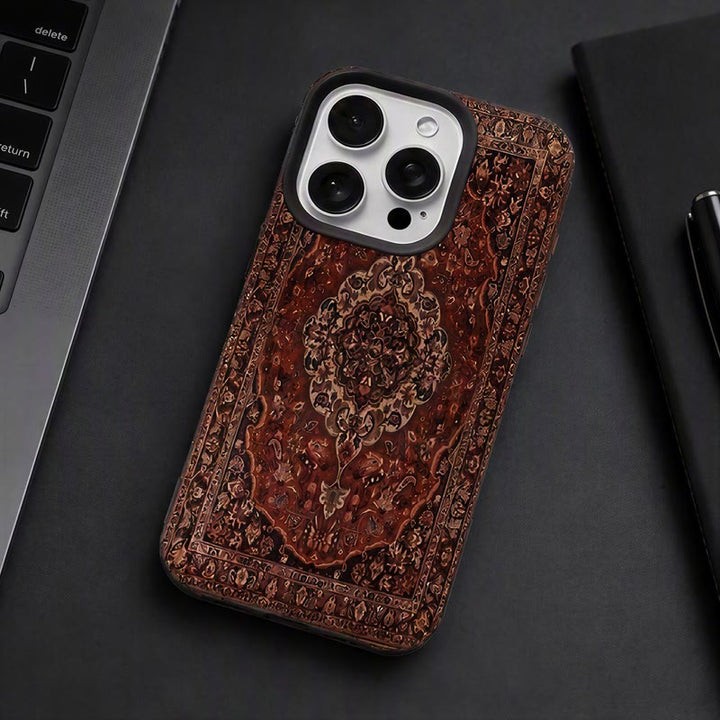 FREE Today: Antique Tapestry Vintage Pattern Shockproof TPU iPhone Case - Samsung Galaxy S21 - Red - image 4