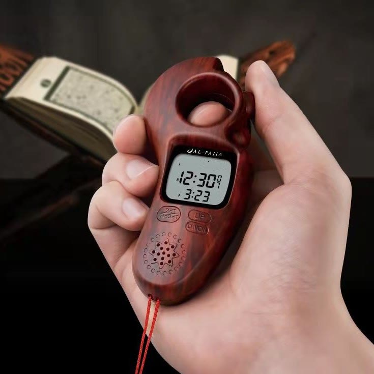 HilalHaven Chant Cadence Multi‑Texture Hand‑Grip Digital Tasbih Counter With Speaker & Tassel - image 0