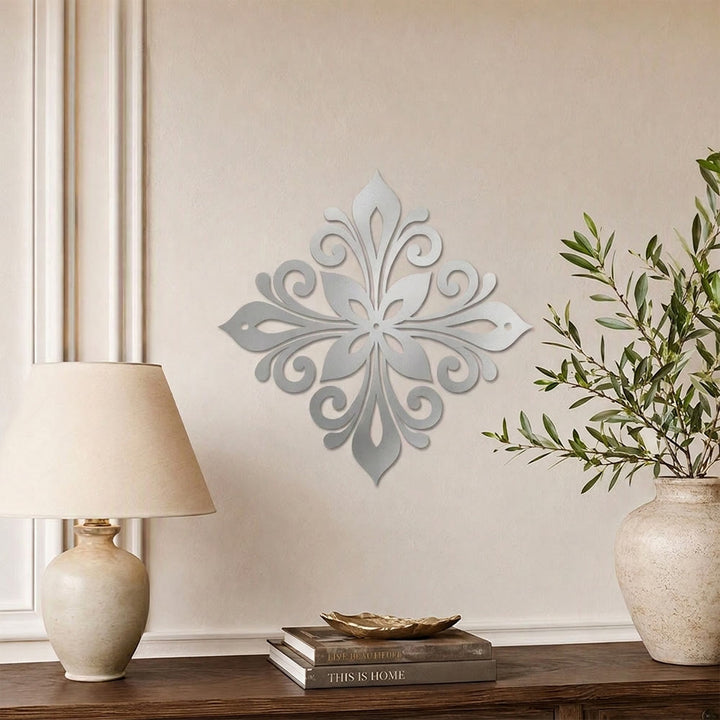 HilalHaven Arabesque Rhombus Floral Symmetry Hollow Metal Wall Art - image 10