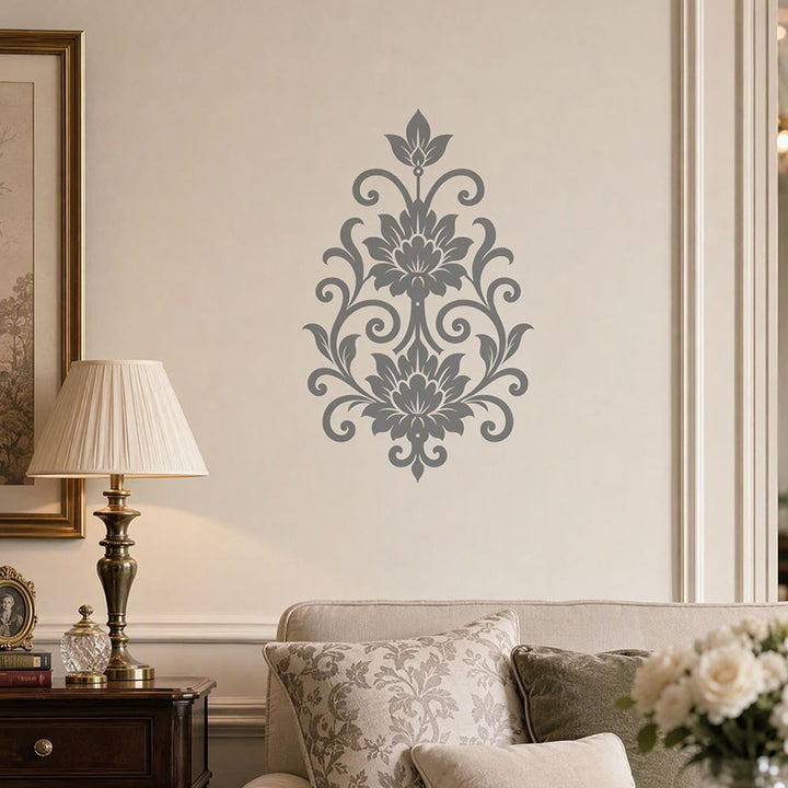 HilalHaven Arabesque Vertical Dual Lotus Scroll Hollow Metal Wall Art - image 10