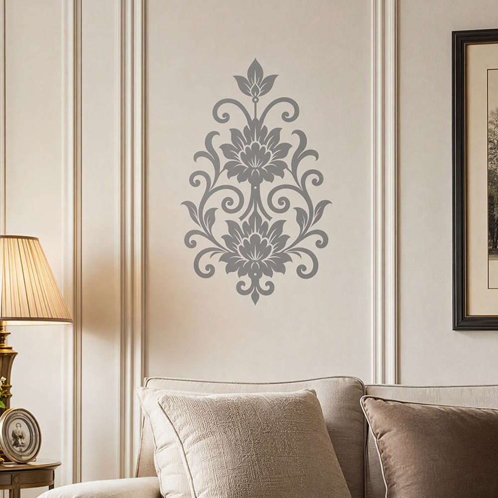 HilalHaven Arabesque Vertical Dual Lotus Scroll Hollow Metal Wall Art - image 11