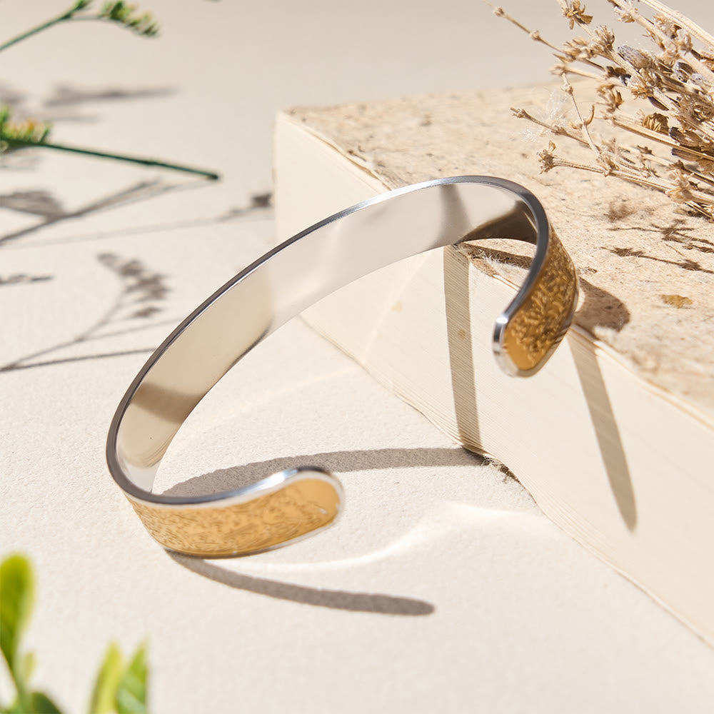 HilalHaven Timeless Inscription Ayatul Kursi Calligraphy Open Cuff - image 9
