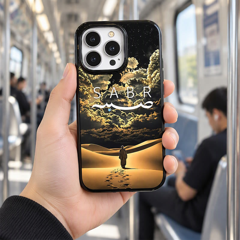 HilalHaven Desert Sabr Journey Islamic Art Silicone Phone Case - image 1