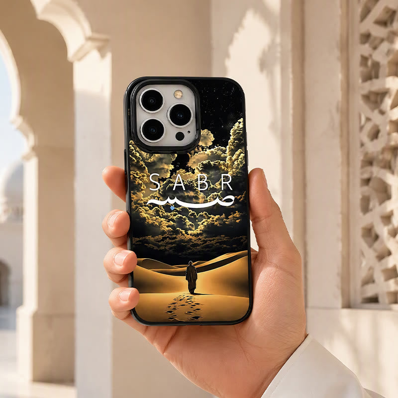 HilalHaven Desert Sabr Journey Islamic Art Silicone Phone Case - image 2