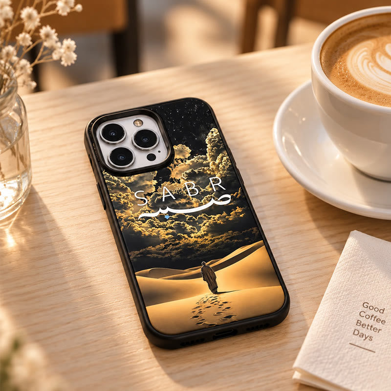 HilalHaven Desert Sabr Journey Islamic Art Silicone Phone Case - image 3