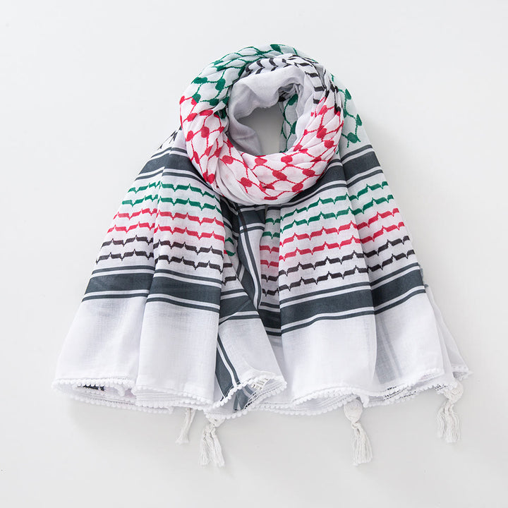 FREE Today: Sands Legacy Palestinian Keffiyeh Tasseled Polyester Square Scarf - Colorful - image 12
