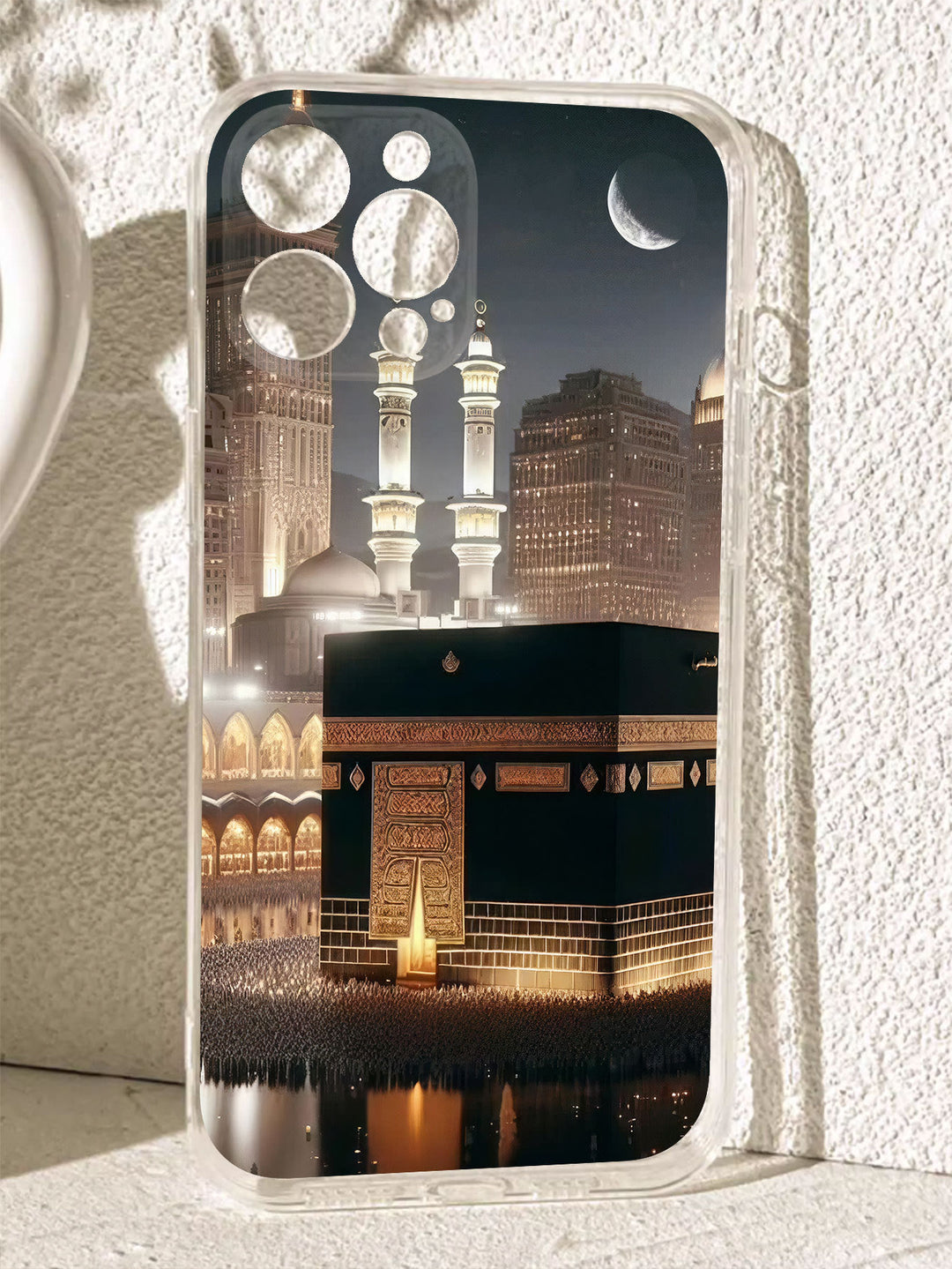 HilalHaven Nocturnal Kaaba Islamic Night View TPU Soft IPhone Phone Case - image 4