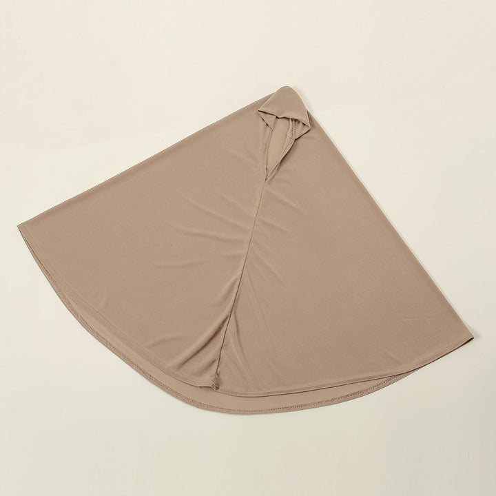 FREE Today: Soft Veil Solid Color Crystal Knit Instant Hijab - Light Khaki - image 1