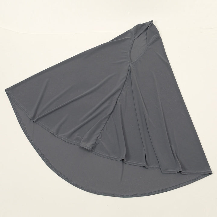 HilalHaven Soft Veil Solid Color Crystal Knit Instant Hijab - Dark Grey - image 7
