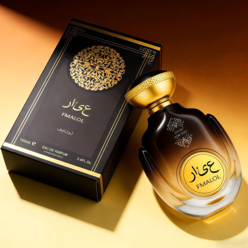 HilalHaven Dubai Ebony Arabian Luxury Gradient Glass Bottle Perfume - 3.4 fl oz/100ml - image 1